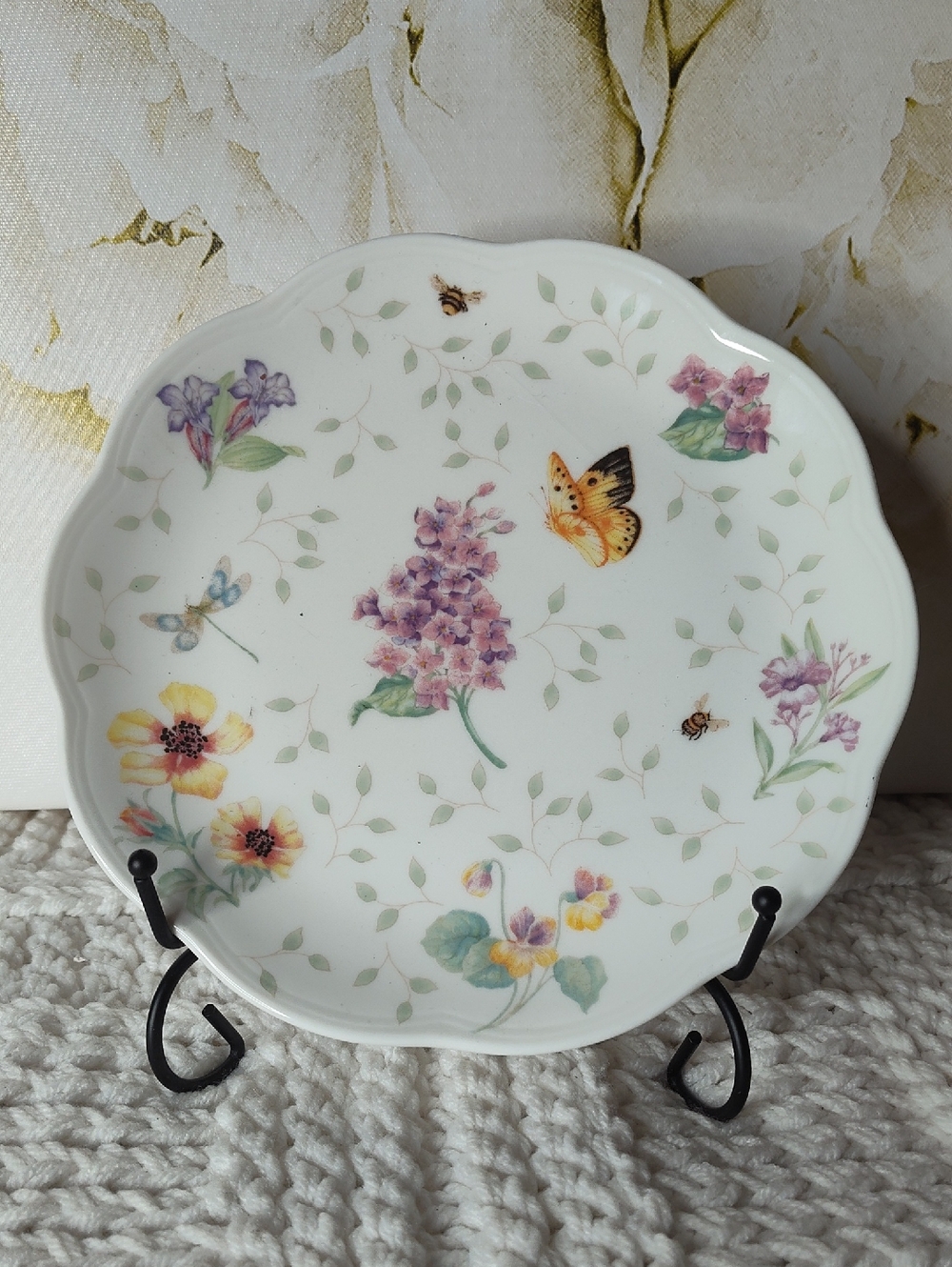 Lenox Butterfly Me Porcelain Plate Size 8"